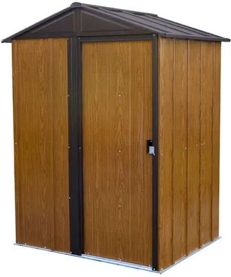 Produktbild von Spacemaker Metall Gerätehaus Woodlake 54 Braun 122x151x198 cm