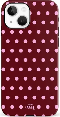 Produktbild von Polka Dots (Burgundy)  - Kompatibel mit iPhone 15 Plus