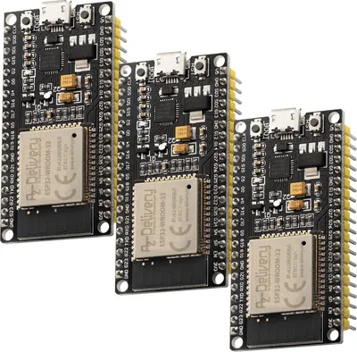 Immagine prodotto di AZ-Delivery Mikrocontroller ESP32 NodeMCU Module WLAN WiFi Development Board | Dev Kit C V2 mit CP2102 kompatibel mit Arduino, 3x ESP32