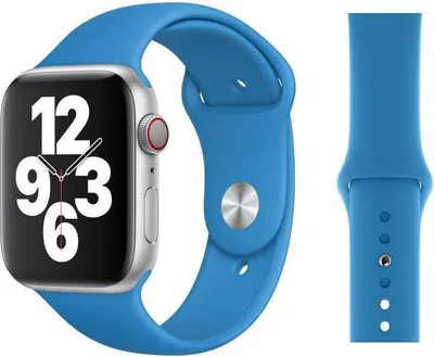 Produktbild von Original Apple Sport Armband S/M 42/44/45mm MXP02ZM/A Surf Blue