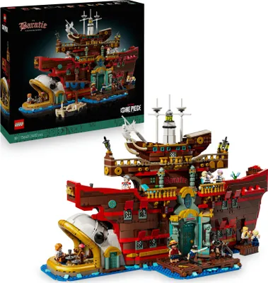 Produktbild von LEGO ONE PIECE - Das Baratie schwimmende Restaurant - Spielzeug für Erwachsene mit detailliertem Innenraum & 10 Minifiguren - inkl. Ruffy, Nami & Sanji -Modellbau - Anime Geschenk für Fans - 75640