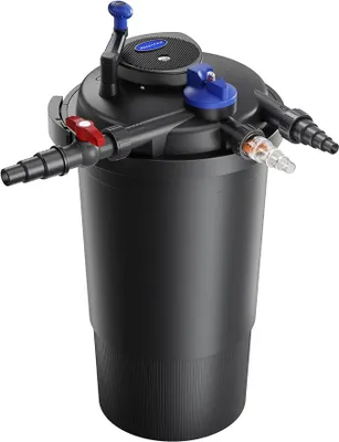 Produktbild von Druckteichfilter 10.000 l/h / 18 W UVC Einheit, Teichdruckfilter für Teiche bis 30.000 Liter, Teichklärer, Filteranlage