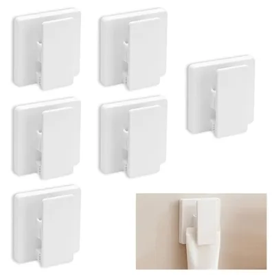 Imagen del producto de Omgoods - Juego de 6 ganchos adhesivos grandes - Ganchos de pared ajustables sin necesidad de taladrar