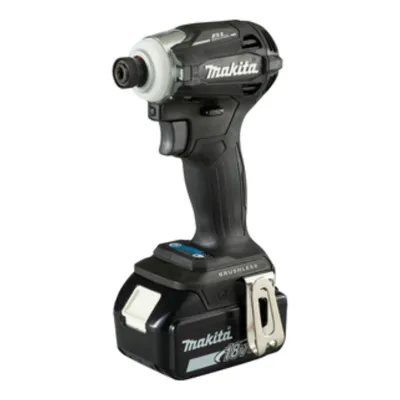 Produktbild von Makita DTD172JBX Akku-Schlagschrauber, 18V Schlagschrauber, Bitaufnahme, Drehmoment, LED-Licht, kompakt, bürstenlos, schwarz, inklusive 2 Akkus 5,0Ah, Ladegerät, Koffer