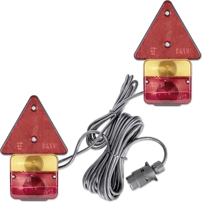 Produktbild von Anhänger Rückleuchten-Set | 12V | 7,5m Kabel | 7-polig | Magnetisch