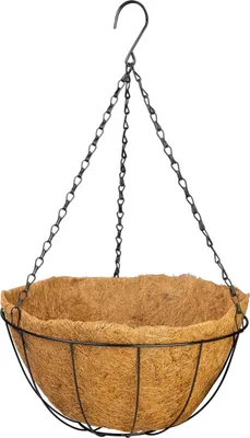 Produktbild von Aufhänger Strend Pro, Halter für Blumentopf, Stahl/Kokos, hängend, mit Kette und Haken, 35 cm