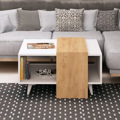 Produktbild von Skye Decor, Dowel, Couchtisch, Eiche, 100 % MELAMINBESCHICHTETE SPANPLATTEN, 80 x 80 x 40 cm