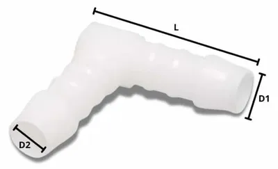 Obrázek produktu pro Hadicová spojka plastové koleno 90° 10 mm