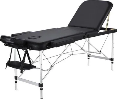 Productafbeelding van Massagebank met 2 zones, verstelbaar met hoofdkussen, inklapbaar, inclusief opbergkoffer