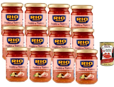 Produktbild von Rio Mare Italian Gourmet Pesto al Tonno Mandorle Pecorino 12 x 130g für Pasta Sauce