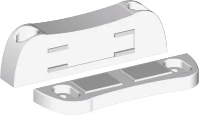 Produktbild von Magnetschnapper massiv, mit Gegenstück KS+bewegl.Metallpl., HK 4kg, KS braun