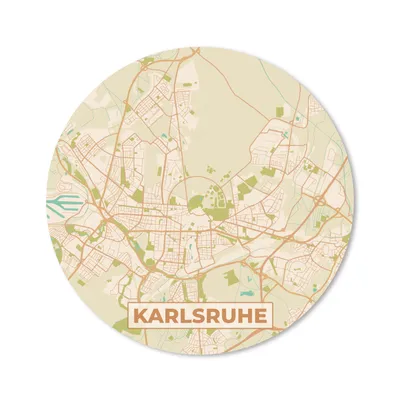 Produktbild von MuchoWow® Mauspad Mousepad Karlsruhe - Stadtplan - Vintage - Karte 50x50 cm - Mousepads - Maus Mat - Pad - Mausunterlage - Vinyl