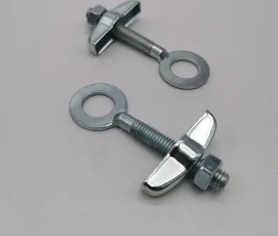 Produktbild von Kettenspanner 2x Silber | 57 mm | mit Muttern Donuts Chain Tensioner BMX Fahrrad
