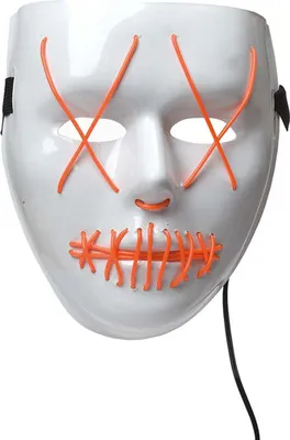 Produktbild von Orangefarbene LED Maske mit randlosem Design