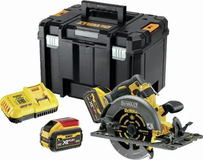 Produktbild von Kreissäge 2.0 XR FLEXVOLT 54V 3Ah Li-Ion Brushless kompatibel mit DEWALT Führungsschiene - 190mm - 2 Batterien - TSTAK Koffer - DCS579X2-QW