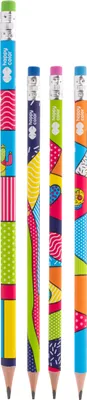 Obrázok produktu pre Trojhranná ceruzka s gumou 2B POP Happy Color