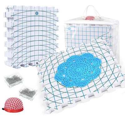 Productafbeelding van Omgoods - Set van 9 Breekmatten voor Breien - Inclusief 200 T-Pins