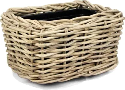 Produktbild von VAN DER LEEDEN DRYPOT® Rattan Pflanzgefäß Grau 49 x 37 x 30 cm - Sylter Körbe