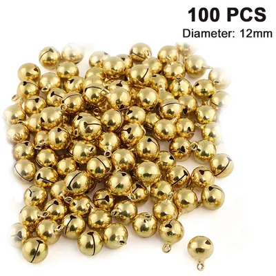 Produktbild von Kleine Glöckchen zum Basteln, 10 Stück 12mm Jingle Bells Silber Glöckchen Schellen Basteln Kreuzschellen für Schmuckherstellung Weihnachten Dekoration DIY