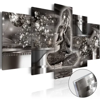 Produktbild von Neuheit! Modernes Acrylglasbild Wanbild h-A-0053-k-p (200x100) - 5 Teilig Bilder Foto Bild Dekoration Wand Bilder Kunstdruck BUDDHA
