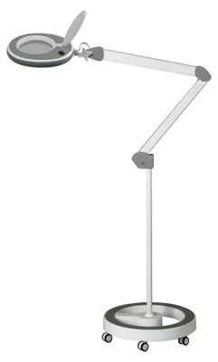 Zdjęcie produktu dla Lampa powiększająca Lumeno LED 851X, z ruchomą podstawą, 5 dioptrii, szara