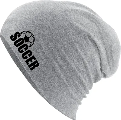 Produktbild von Huuraa Beanie Soccer Ball Heather Grey One Size Baumwolle und Elasthan Mütze Geschenkidee