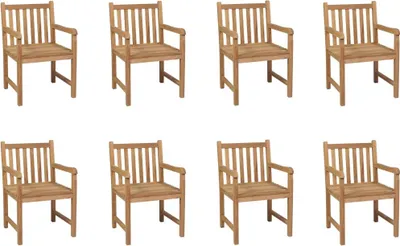 Produktbild von The Living Store Gartenstühle 8 Stk. Massivholz Teak