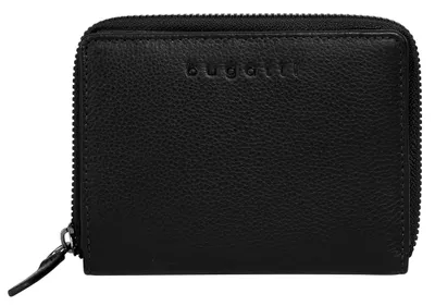 Zdjęcie produktu dla Bugatti cases 49101001, Portfelowy, Czarny, Skóra, Monochromatyczny, Zamek błyskawiczny, 100 g
