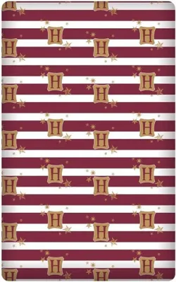 Produktbild von Spannbetttuch aus Baumwolle - Harry Potter Logo und Streifen- 140x190 cm