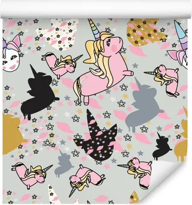 Immagine prodotto di 10m rotolo VLIES WALLPAPER camera dei bambini monocolore stelle palle nuvole XXL
