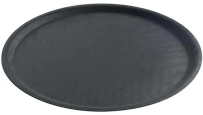 Produktbild von HENDI Serviertablett rund schwarz 280 mm Fiberglas