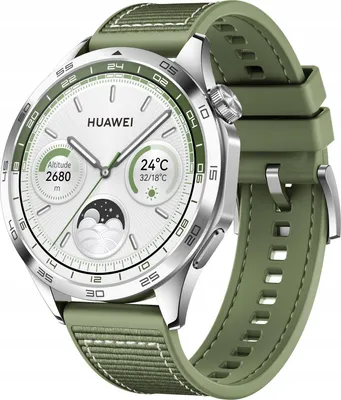 Zdjęcie produktu dla Huawei Watch GT 4 Classic, 46 mm, smartwatch, kolor zielony, wyświetlacz LTPO AMOLED, ponad 100 trybów