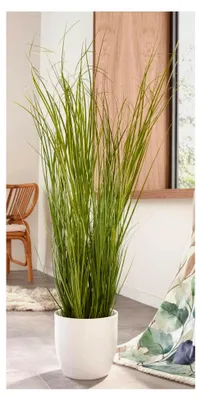 Produktbild von Kunstpflanze „Gras“ 120 cm hohe Zierpflanze, Dekogras, naturgetreu
