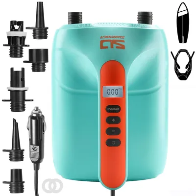 Produktbild von Swonder SUP Pumpe Elektrisch, 20PSI Hochdruck Elektrische Luftpumpe mit Intelligenter Zweistufiger Inflation, Unterstützt 3 SUP in Einer Reihe, Gut für Paddle Board Boote Kajak