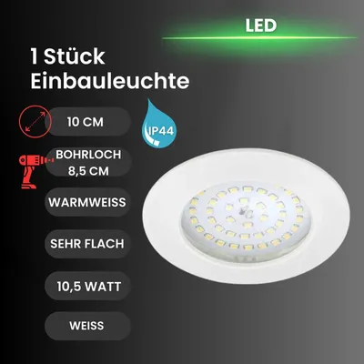 Produktbild von Briloner LED 10,5W rund Einbauleuchte weiß 1xLED-Modul/10,5W (7206-016)