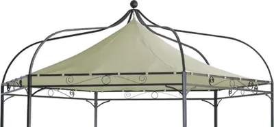 Produktbild von DEGAMO Pavillondach Pavillonplane Ersatzdach für Pavillon MODENA 6-eckig, Polyester PVC-beschichtet écru