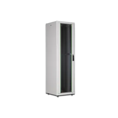 Produktbild von 483-mm-Netzwerkschrank, 22HE (hellgrau, 22 Höheneinheiten)