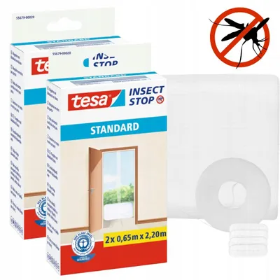 Produktbild von Tesa Standard Fliegengitter Tür Weiß 2er-Set