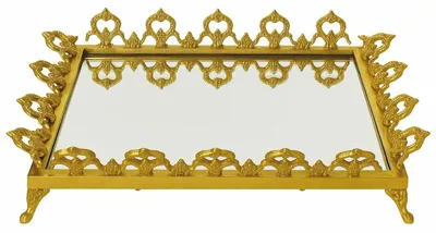Produktbild von Casa Padrino Barock Tablett Gold 50 cm - Barockstil Gastronomie Accessoires