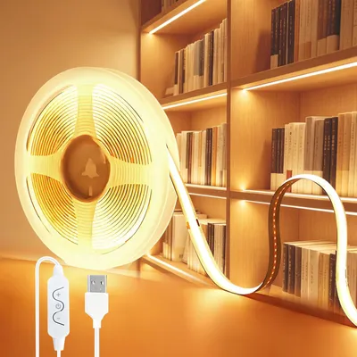 Immagine prodotto di Strisce LED COB da 3 metri, luce calda 2700K, striscia LED flessibile e adesiva, dimmerabile