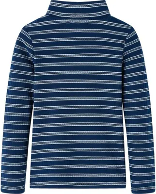 Image de vidaXL T-shirt manches longues enfant bleu marine 140