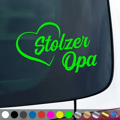 Produktbild von PantherPixel Stolzer Opa Aufkleber Großeltern Enkelkinder Sticker Auto Geschenkidee Farbe Neon-Grün