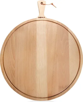 Image de Boska Planche à servir ronde Amigo XXL / pour préparer et servir des snacks / 50 cm / bois / brun