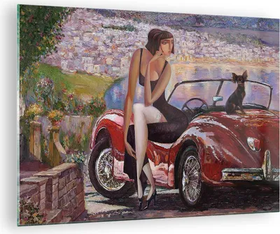 Produktbild von Bilder auf glas - frau modern - 70x50cm - Glasbilder - Wandbilder - Bilder - Kunstdruck - zum Aufhängen bereit - Wanddekoration aus Glas - Glas Bilder - Wandbild auf Glas - Einteilig - GAA70x50-3468