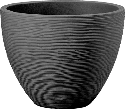 Produktbild von Dehner Pflanztopf San Diego, Ø 40 cm, Höhe 31 cm, Kunststoff, anthrazit