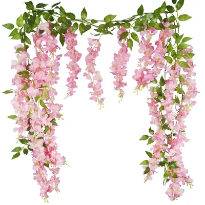 Obrázok produktu pre Umelé kvety Wisteria v ružovej farbe