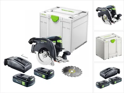 Produktbild von Festool HKC 55 EB-Basic Akku Handkreissäge 18 V 160 mm Brushless + 2x Akku 3,0 Ah + Ladegerät + Systainer