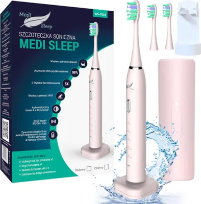 Zdjęcie produktu dla Szczoteczka Soniczna Do Zębów + Etui + Uchwyt + 37 Tys. Drgań Medi Sleep