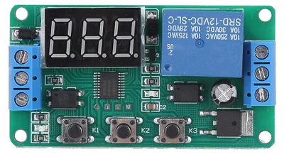 Produktbild von Einkanaliges Timer-Steuerschalter-Relaismodul, Triggerzyklus, einstellbares Relais (Dc 12 V)