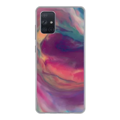 Produktbild von MuchoWow® Handyhülle Schutzhülle Hülle für Samsung Galaxy A51 Flüssig - Rosa - Türkis - Abstrakt Silikon Softcase Handy Hülle - Schutzabdeckung